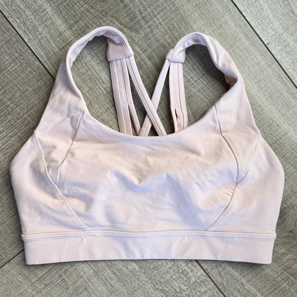 Lululemon baby pink sports bra
